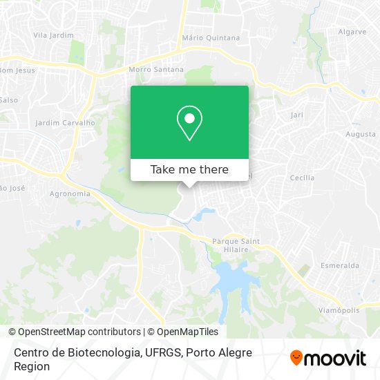 Mapa Centro de Biotecnologia, UFRGS