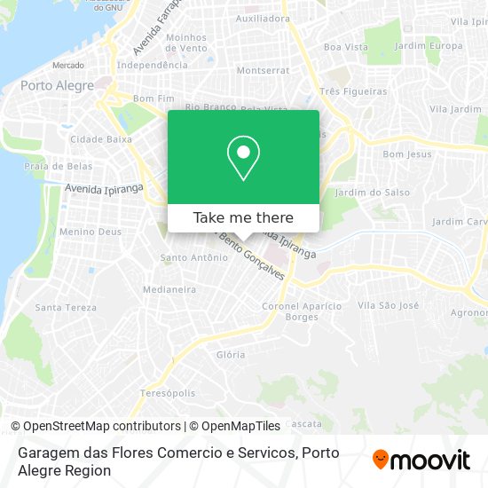 Garagem das Flores Comercio e Servicos map