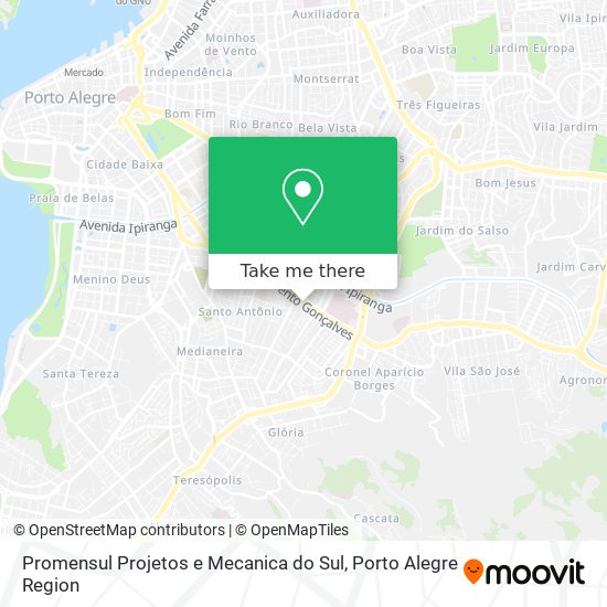 Promensul Projetos e Mecanica do Sul map