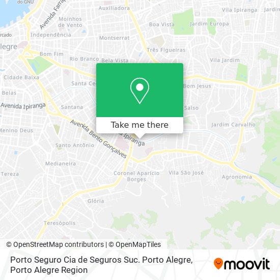 Mapa Porto Seguro Cia de Seguros Suc. Porto Alegre