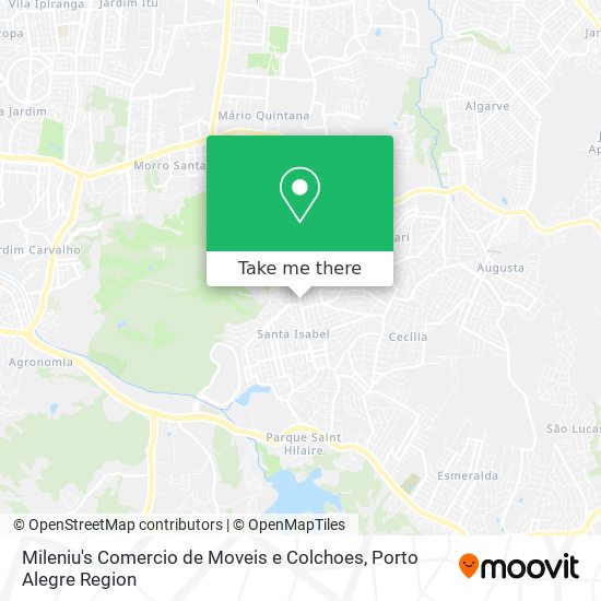 Mapa Mileniu's Comercio de Moveis e Colchoes