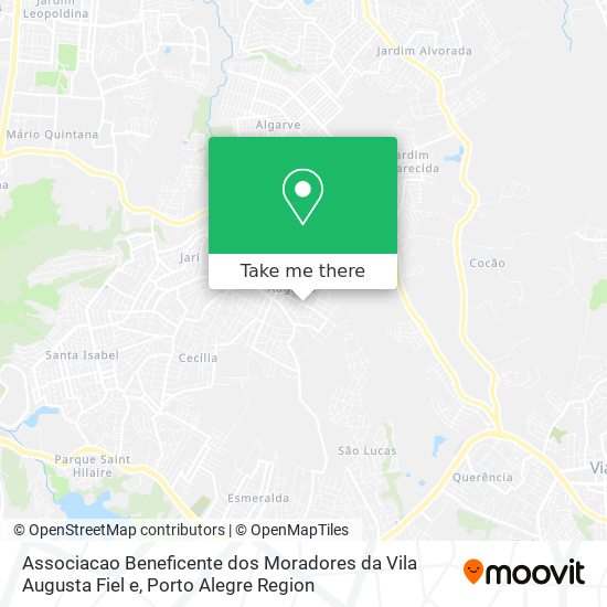 Mapa Associacao Beneficente dos Moradores da Vila Augusta Fiel e