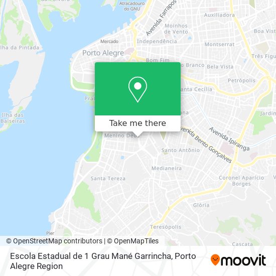 Mapa Escola Estadual de 1 Grau Mané Garrincha