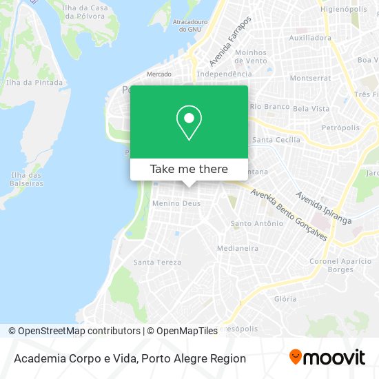 Academia Corpo e Vida map