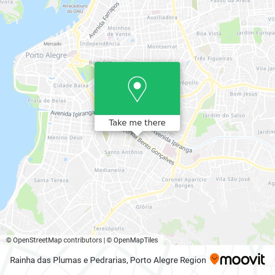 Rainha das Plumas e Pedrarias map