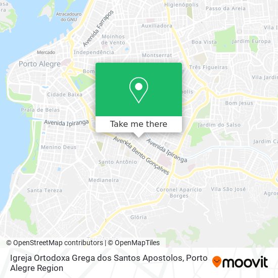 Mapa Igreja Ortodoxa Grega dos Santos Apostolos