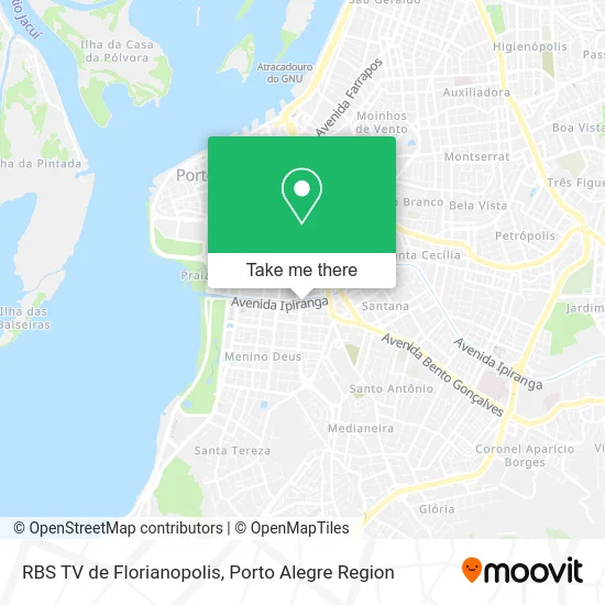 RBS TV de Florianopolis map