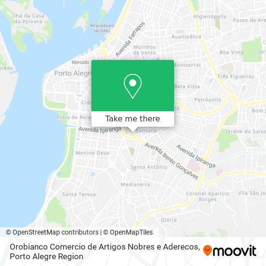 Orobianco Comercio de Artigos Nobres e Aderecos map