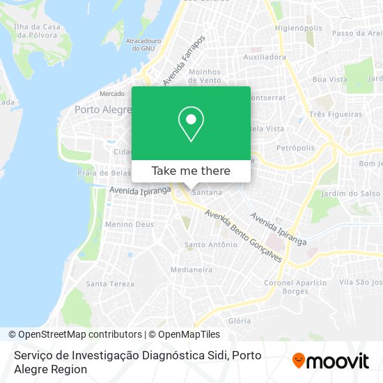 Serviço de Investigação Diagnóstica Sidi map