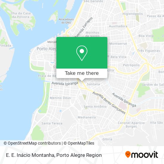 E. E. Inácio Montanha map