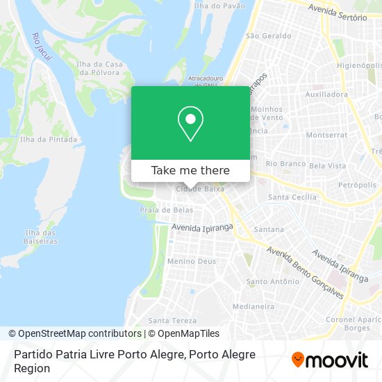 Mapa Partido Patria Livre Porto Alegre