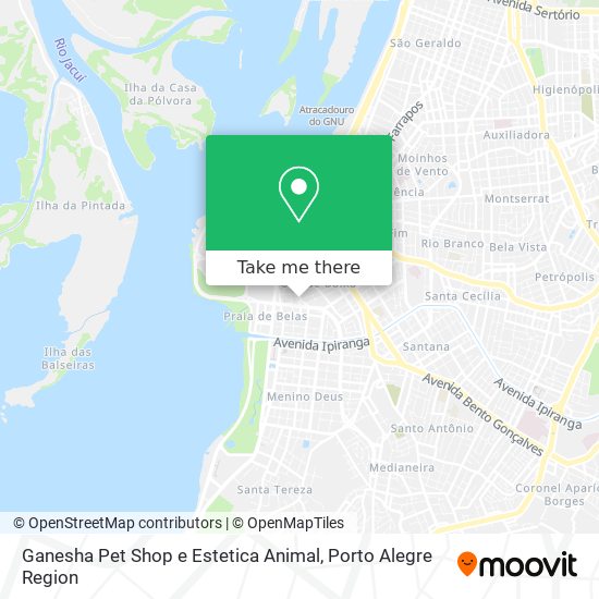 Mapa Ganesha Pet Shop e Estetica Animal