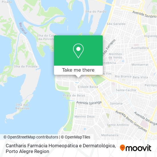 Mapa Cantharis Farmácia Homeopática e Dermatológica