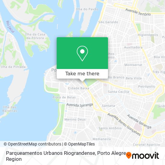 Parqueamentos Urbanos Riograndense map