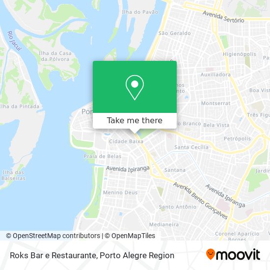 Mapa Roks Bar e Restaurante