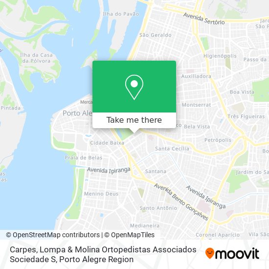 Carpes, Lompa & Molina Ortopedistas Associados Sociedade S map