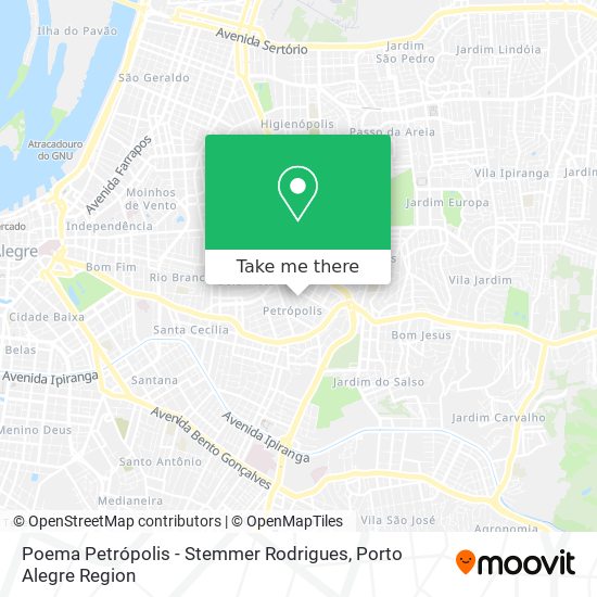 Poema Petrópolis - Stemmer Rodrigues map