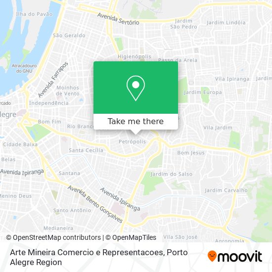 Arte Mineira Comercio e Representacoes map