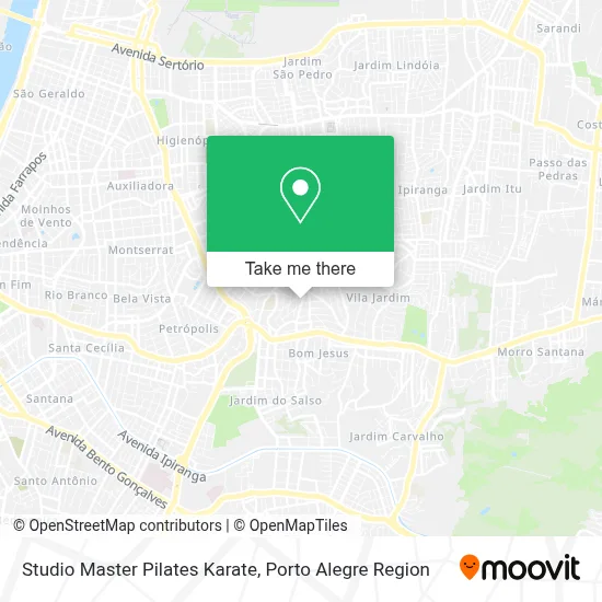 Studio Master Pilates Karate map