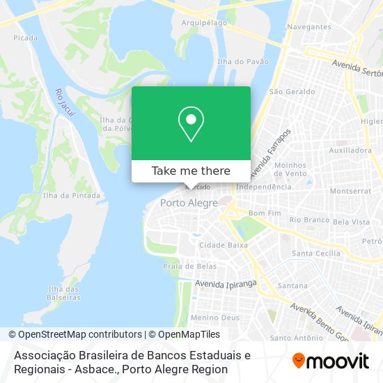 Associação Brasileira de Bancos Estaduais e Regionais - Asbace. map