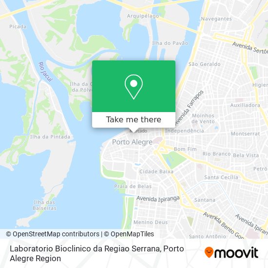 Mapa Laboratorio Bioclinico da Regiao Serrana