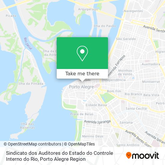 Mapa Sindicato dos Auditores do Estado do Controle Interno do Rio