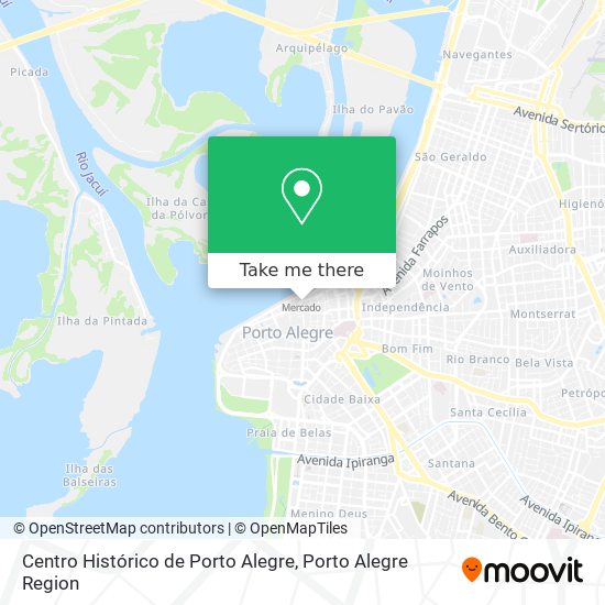 Mapa Centro Histórico de Porto Alegre