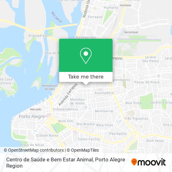 Mapa Centro de Saúde e Bem Estar Animal