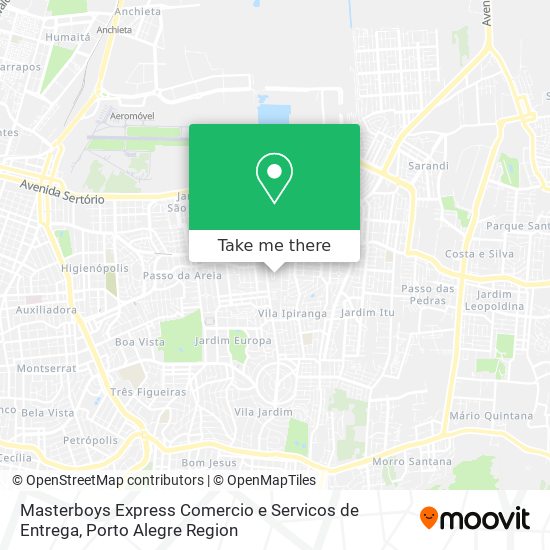 Masterboys Express Comercio e Servicos de Entrega map