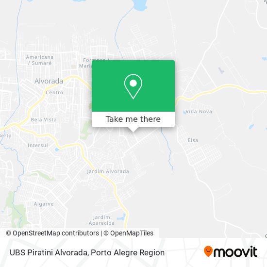 UBS Piratini Alvorada map