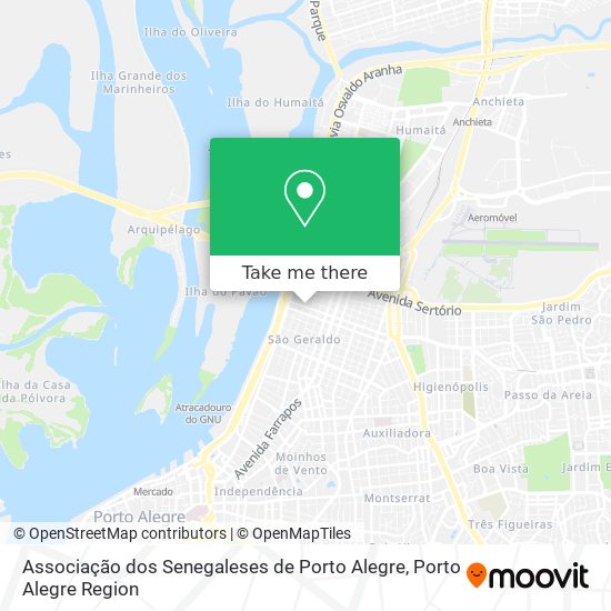 Mapa Associação dos Senegaleses de Porto Alegre