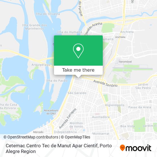 Cetemac Centro Tec de Manut Apar Cientif map