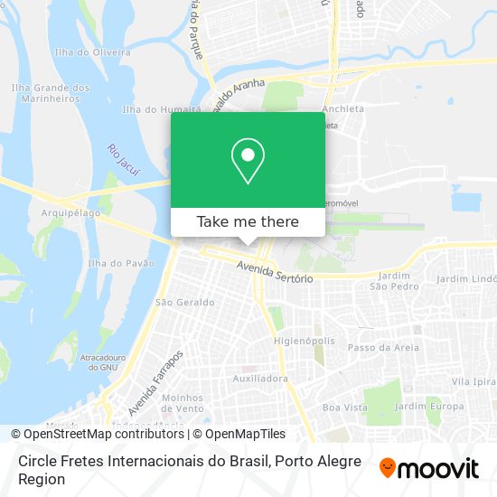 Circle Fretes Internacionais do Brasil map