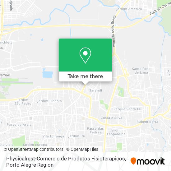 Mapa Physicalrest-Comercio de Produtos Fisioterapicos