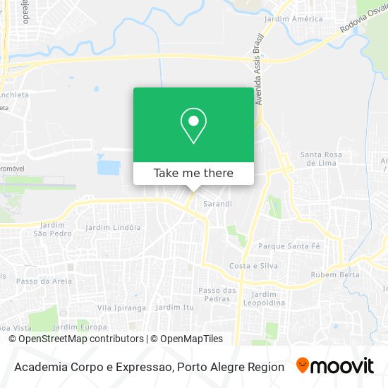 Mapa Academia Corpo e Expressao