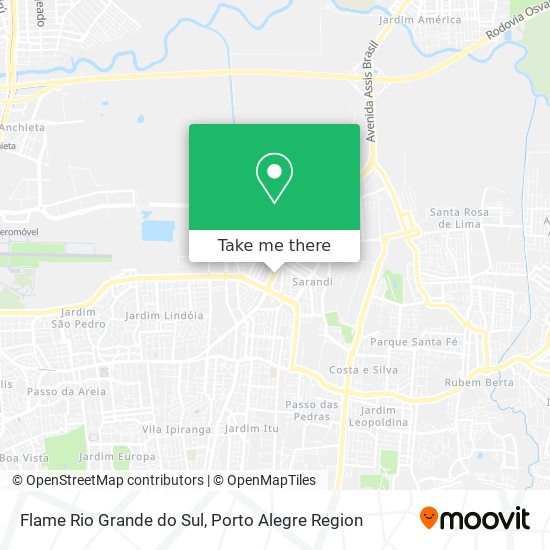 Mapa Flame Rio Grande do Sul