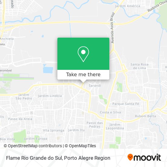 Flame Rio Grande do Sul map