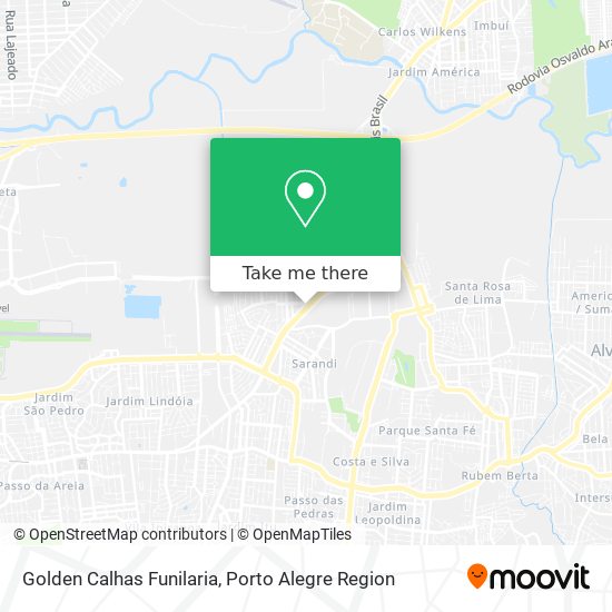 Golden Calhas Funilaria map