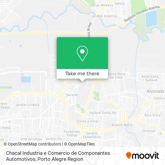 Chacal Industria e Comercio de Componentes Automotivos map