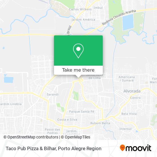 Mapa Taco Pub Pizza & Bilhar