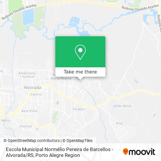 Mapa Escola Municipal Normélio Pereira de Barcellos - Alvorada / RS