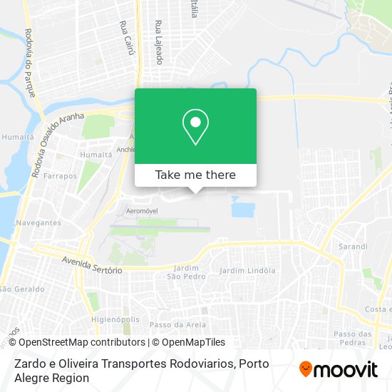 Zardo e Oliveira Transportes Rodoviarios map