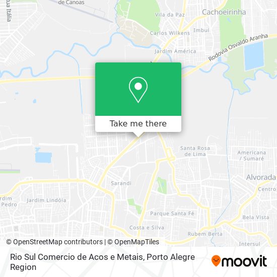 Rio Sul Comercio de Acos e Metais map