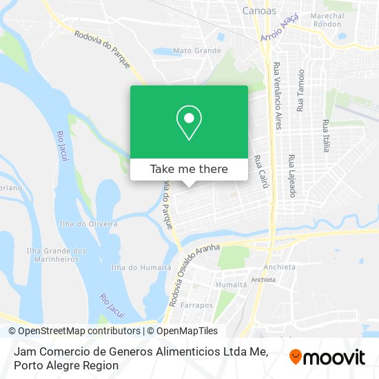 Jam Comercio de Generos Alimenticios Ltda Me map