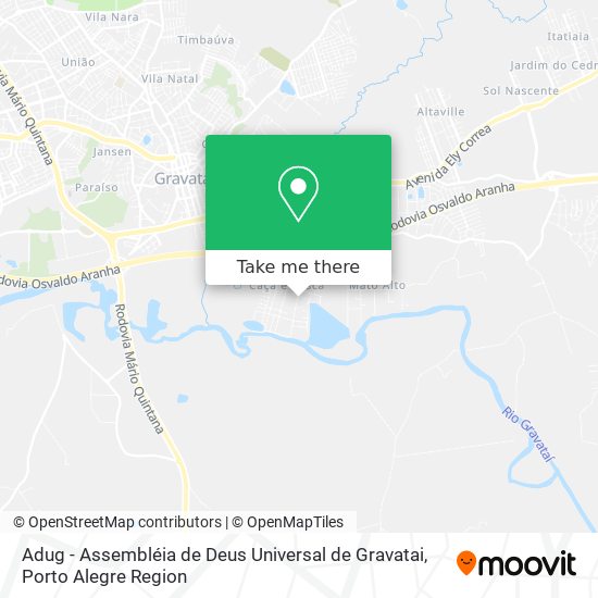 Adug - Assembléia de Deus Universal de Gravatai map