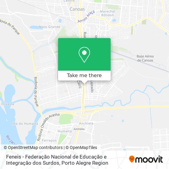 Feneis - Federação Nacional de Educação e Integração dos Surdos map