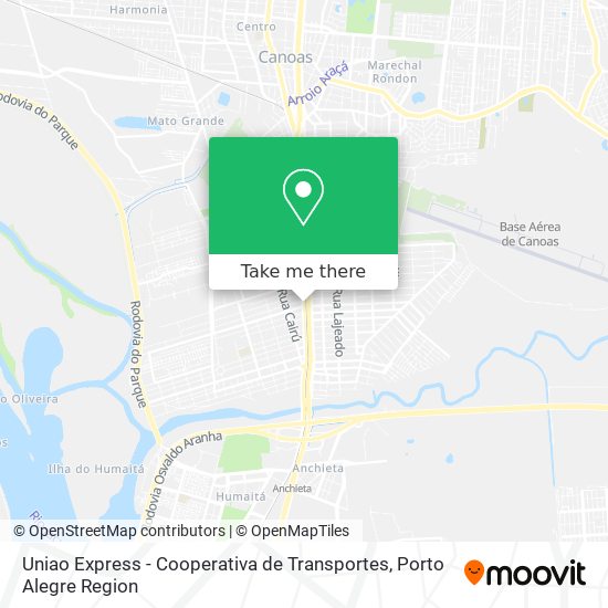 Mapa Uniao Express - Cooperativa de Transportes