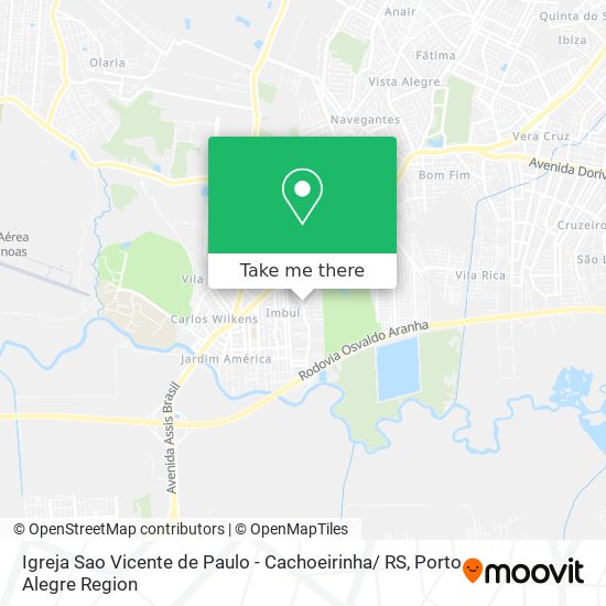 Igreja Sao Vicente de Paulo - Cachoeirinha/ RS map