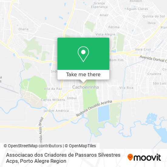 Associacao dos Criadores de Passaros Silvestres Acps map