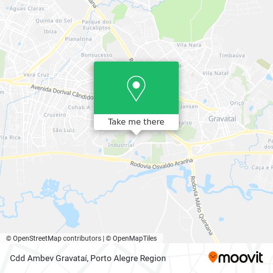 Cdd Ambev Gravataí map
